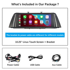 For BMW 5 Series CIC NBT 2011-2017 Wireless CarPlay Android Auto Linux Touch Screen