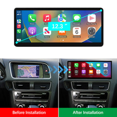 For Audi Q5 Wireless CarPlay Android Auto Linux Touch Screen 2009-2017