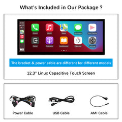 For Audi A4 Wireless CarPlay Android Auto Linux Touch Screen 2009-2012