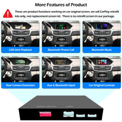 For Mercedes-Benz NTG 4.5 4.7 Wireless CarPlay Android Auto Retrofit Kit