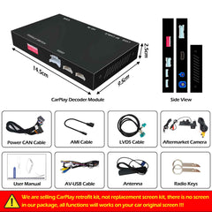 For Audi Wireless CarPlay Android Auto + Reverse Camera Retrofit Kit