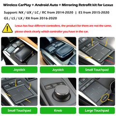 For Lexus ES IS GS LS NX LX UX RX RC LC CT Wireless CarPlay Android Auto Retrofit Kit