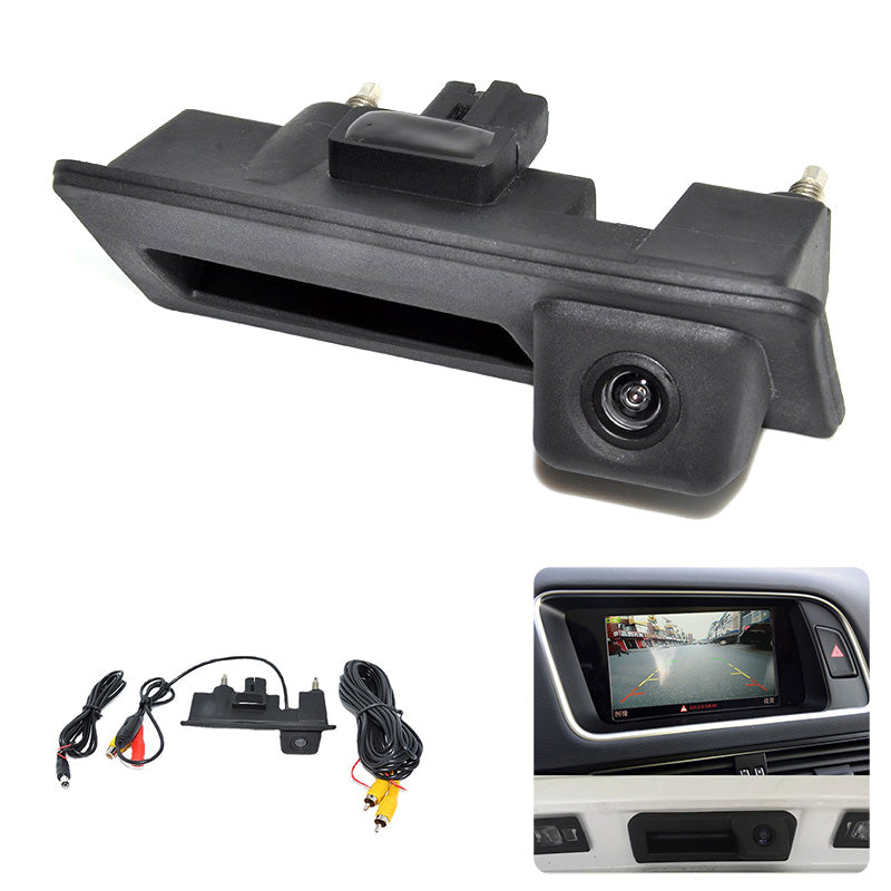 CarProKit Car Aftermarket Reverse Backup Rear View Trunk Handle Camera Fit for Audi A3 A4 A5 A6 A7 A8 S3 S4 S5 S6 S7 S8 Q3 Q5 Q7