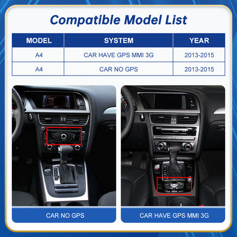 CarProKit 8.9" 12.3" Wireless CarPlay Android Auto Retrofit Linux Touch Screen for Audi A4 Multimedia Symphony Concert Radio 2013-2015
