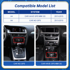CarProKit 8.9" 12.3" Wireless CarPlay Android Auto Retrofit Linux Touch Screen for Audi A4 Multimedia Symphony Concert Radio 2013-2015