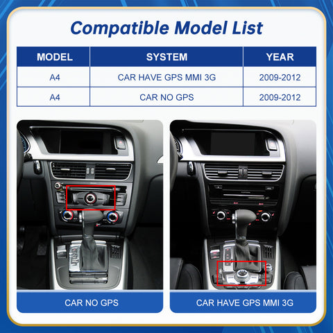 CarProKit 8.9" 12.3" Wireless CarPlay Android Auto Retrofit Linux Touch Screen for Audi A4 Multimedia Symphony Concert Radio 2009-2012