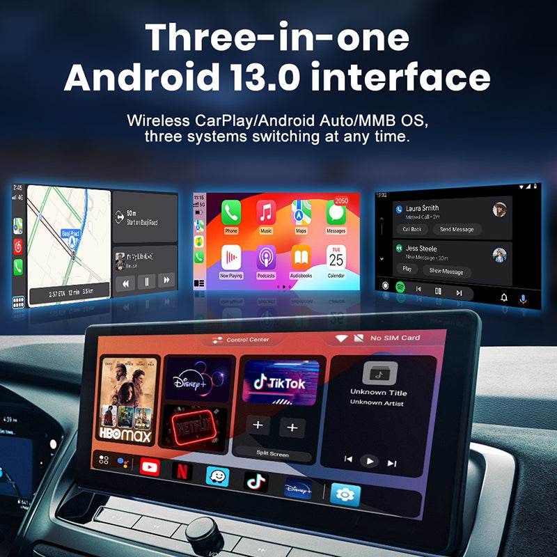 MMB Q2W Wireless Apple CarPlay Android Auto Adapter Android 13.0 YouTube Netflix AI Box 4GB+64GB For 2016-2025 Cars with Factory Wired CarPlay - CarProKit Offical Store