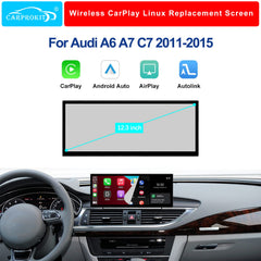 For Audi A6 A7 C7 Wireless CarPlay Android Auto Linux Touch Screen 2011-2015