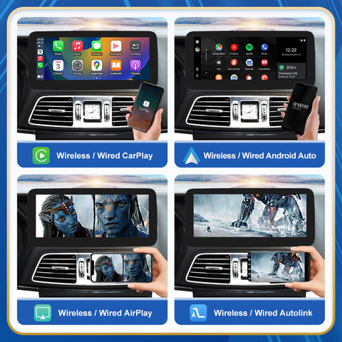 CarProKit 10.25" 12.3" Wireless CarPlay Android Auto Retrofit Linux Touch Screen for Mercedes-Benz E Coupe W207 2009-2016 with NTG 4.0/4.5/5.0 System