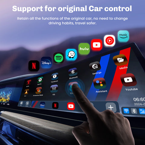 MMB BMW Android 13.0 Video AI Box Adapter Built-in YouTube Netflix Hulu For BMW / MINI Cooper EVO ID6 ID7 ID8 ID9 with Original Wireless CarPlay