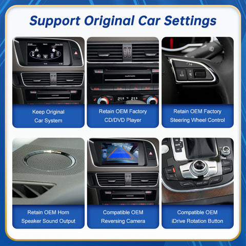 CarProKit 8.9" 12.3" Wireless CarPlay Android Auto Retrofit Linux Touch Screen for Audi Q5 Multimedia Symphony Concert Radio 2009-2017