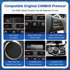 CarProKit 8.8" Wireless CarPlay Android Auto Retrofit Linux Touch Screen for BMW 5 Series E60 E61 with CCC CIC System 2005-2010