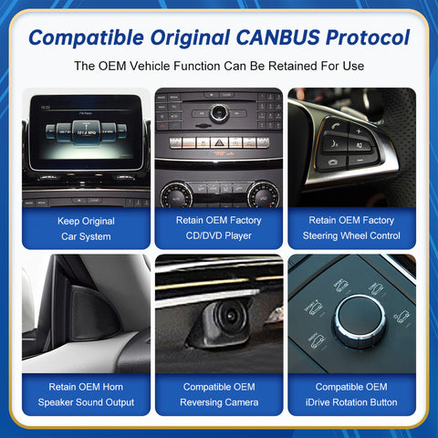 CarProKit 12.3" Wireless CarPlay Android Auto Retrofit Linux Touch Screen for Mercedes-Benz GLE GLS 2016-2018 with NTG 5.0 System