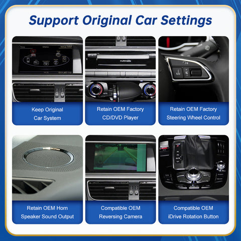 CarProKit 8.9" 12.3" Wireless CarPlay Android Auto Retrofit Linux Touch Screen for Audi A4 Multimedia Symphony Concert Radio 2013-2015