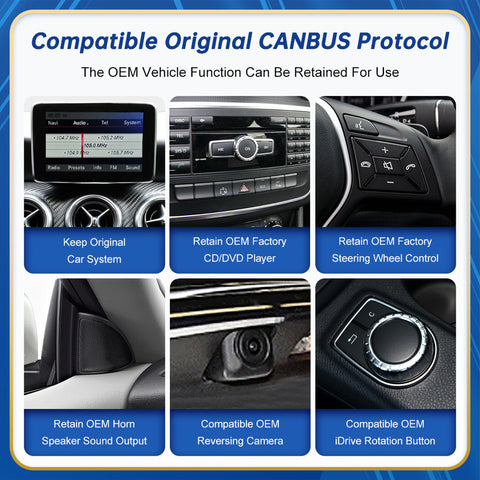 CarProKit 10.25" 12.3" Wireless CarPlay Android Auto Retrofit Linux Touch Screen for Mercedes-Benz A/B Class CLA GLA with NTG 4.5 System 2013-2015