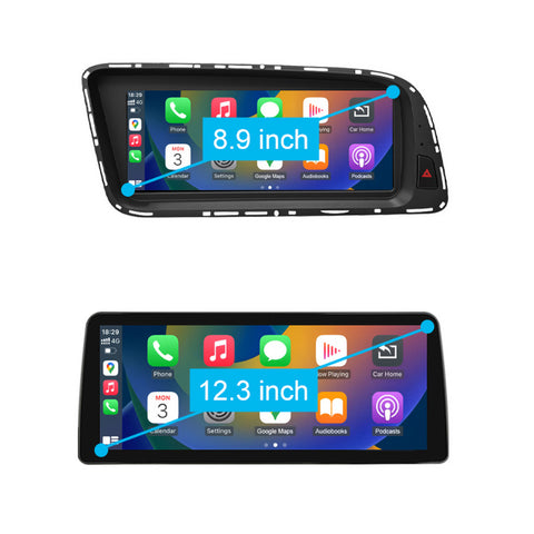 CarProKit 8.9" 12.3" Wireless CarPlay Android Auto Retrofit Linux Touch Screen for Audi Q5 Multimedia Symphony Concert Radio 2009-2017