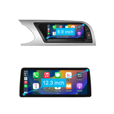 CarProKit 8.9" 12.3" Wireless CarPlay Android Auto Retrofit Linux Touch Screen for Audi A4 Multimedia Symphony Concert Radio 2009-2012