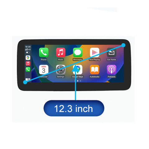 CarProKit 12.3" Wireless CarPlay Android Auto Retrofit Linux Touch Screen for Mercedes-Benz GLE GLS 2016-2018 with NTG 5.0 System