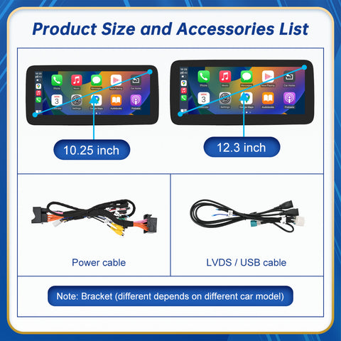 CarProKit 10.25" 12.3" Wireless CarPlay Android Auto Retrofit Linux Touch Screen for Mercedes-Benz CLS 2010-2018 with NTG 4.0/4.5/5.0 System