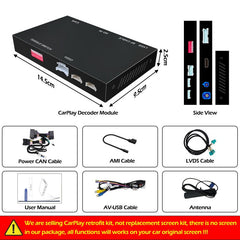 For Audi A4 A5 Q5 B8 MMI 3G Wireless CarPlay Android Auto Retrofit Kit