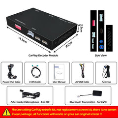 CarProKit Wireless CarPlay Android Auto Mirroring YouTube Nachrüstsatz für BMW 1/2/3/4/5/6/7 Serie X1 X3 X4 X5 X6 CIC/NBT-System 2009–2016 