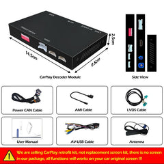 For Audi A3 S3 RS3 Wireless CarPlay Android Auto Mirorring Retrofit Kit