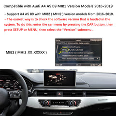 For Audi A4 A5 MIB2 Wireless CarPlay Android Auto Linux Touch Screen 2016-2019