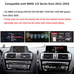 For BMW 1/2 Series NBT EVO 2012-2019 Wireless CarPlay Android Auto Linux Touch Screen