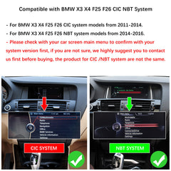 For BMW X3 X4 CIC NBT 2011-2016 Wireless CarPlay Android Auto Linux Touch Screen
