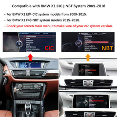 For BMW X1 CIC NBT 2009-2018 Wireless CarPlay Android Auto Linux Touch Screen