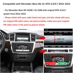 For Mercedes-Benz ML GL NTG 4.5/4.7 2012-2015 Wireless CarPlay Android Auto Linux Touch Screen