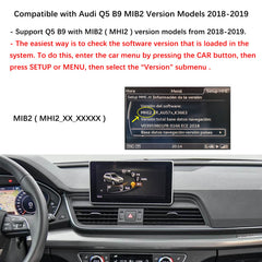 For Audi Q5 MIB2 Wireless CarPlay Android Auto Linux Touch Screen 2018-2019