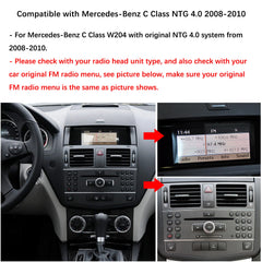 For Mercedes-Benz C Class W204 NTG 4.0 2008-2010 Wireless CarPlay Android Auto Linux Touch Screen