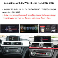 For BMW 3/4 Series NBT EVO 2012-2019 Wireless CarPlay Android Auto Linux Touch Screen