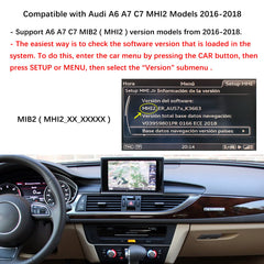 For Audi A6 A7 C7 Wireless CarPlay Android Auto Linux Touch Screen 2016-2018