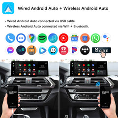 For BMW X3 X4 EVO ID5 ID6 2016-2019 Wireless CarPlay Android Auto Linux Touch Screen