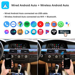 For BMW 5 Series CCC CIC 2005-2010 Wireless CarPlay Android Auto Linux Touch Screen