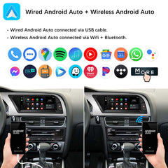 For Audi A5 Wireless CarPlay Android Auto Linux Touch Screen 2008-2016