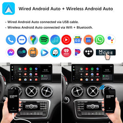 For Mercedes-Benz A/B/CLA/GLA NTG 4.5 2013-2015 Wireless CarPlay Android Auto Linux Touch Screen