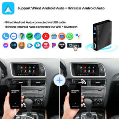 For Audi A4 A5 Q5 B8 MMI 3G Wireless CarPlay Android Auto Retrofit Kit