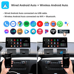 For BMW 1 Series E81 E82 E87 E88 2004-2012 Wireless CarPlay Android Auto Linux Touch Screen