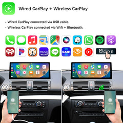 For BMW 1 Series E81 E82 E87 E88 2004-2012 Wireless CarPlay Android Auto Linux Touch Screen