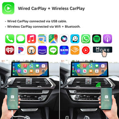 For BMW X3 X4 EVO ID5 ID6 2016-2019 Wireless CarPlay Android Auto Linux Touch Screen