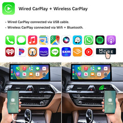 For BMW 5 Series EVO ID5 ID6 2017-2020 Wireless CarPlay Android Auto Linux Touch Screen