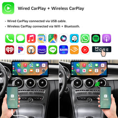 For Mercedes-Benz C/V/GLC Class NTG 5.0 2015-2019 Wireless CarPlay Android Auto Linux Touch Screen