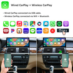 For BMW X5 X6 CCC CIC 2007-2013 Wireless CarPlay Android Auto Linux Touch Screen