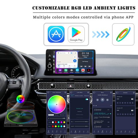 CarProKit 5.0 Wireless Apple CarPlay Android Auto Android 13.0 AI Box Screen Mirroring Built-in YouTube Netflix Hulu Disney+ QCM6225 8GB+128GB