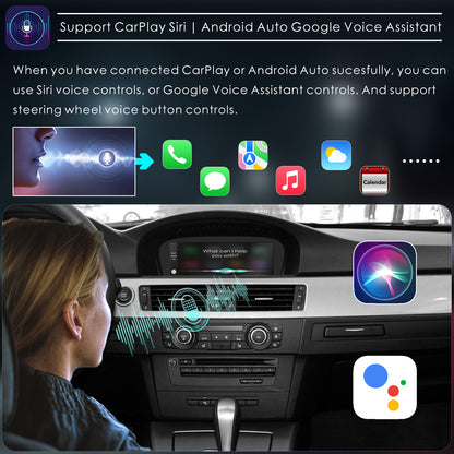 CarProKit Wireless CarPlay Android Auto Mirroring YouTube Retrofit Kit for BMW 1/2/3/4/5/6/7 Serie X1 X3 X4 X5 X6 CIC / NBT System 2009-2016