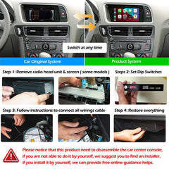For Audi A4 A5 Q5 Symphony Concert Wireless CarPlay Android Auto Retrofit Kit