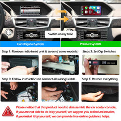 For Mercedes-Benz NTG 4.5 4.7 Wireless CarPlay Android Auto Retrofit Kit